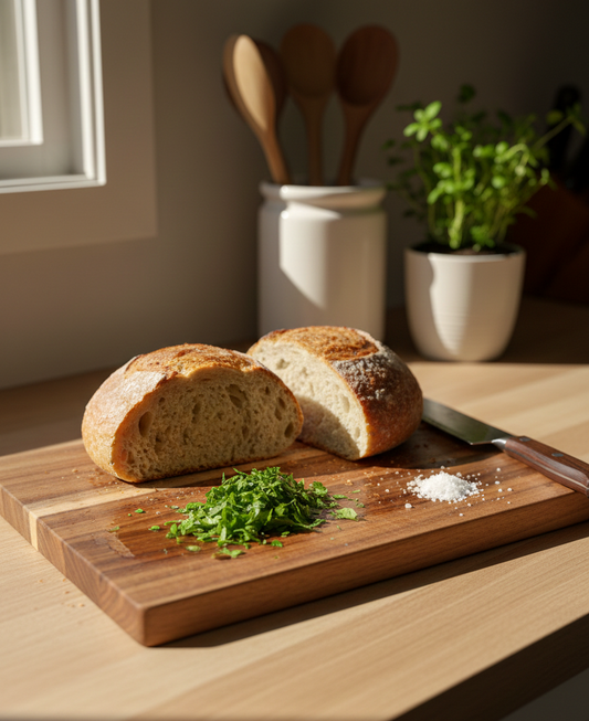 SkandiNest träskärbräda i skandinavisk design.