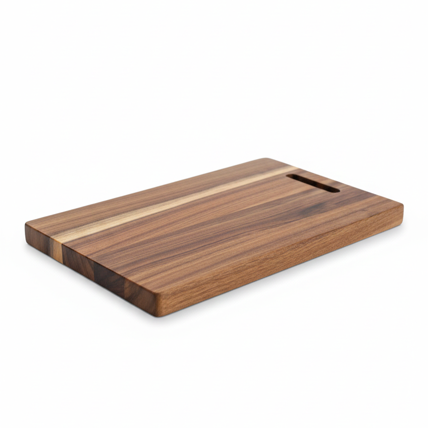 SkandiNest träskärbräda i nordisk minimalistisk stil, robust och elegant köksredskap.